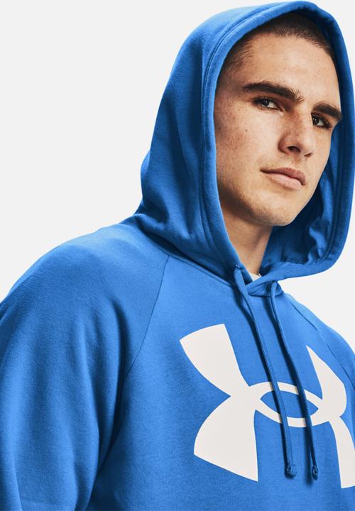 Under Armour - Ua rival fleece big logo hoodie - blue