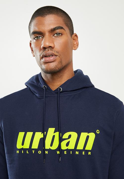 urban° - Mens urban  sweater pullover hoodie - navy
