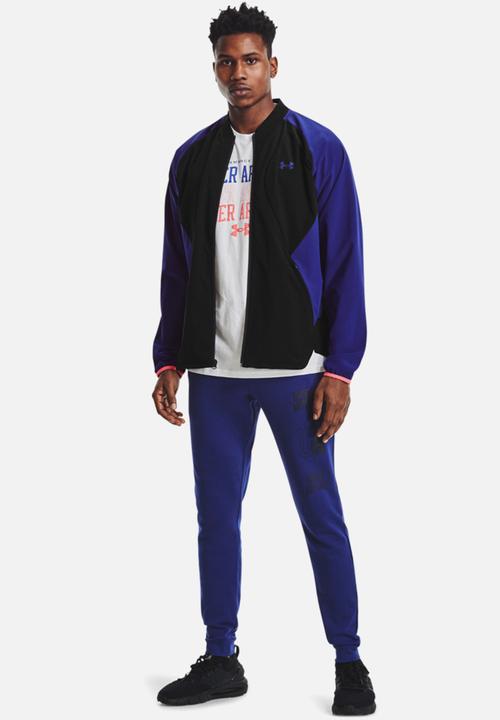 Under Armour - UA stretch woven bomber - black & blue 