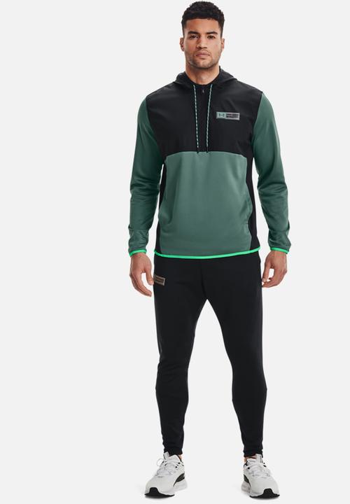 Under Armour - Ua af storm 1/2 zip hoodie - black & green