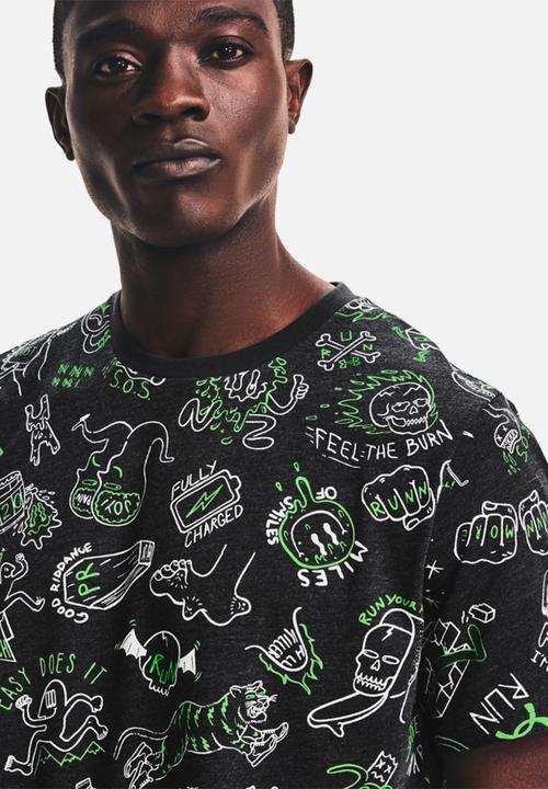 Under Armour - Ua run ur face off print short sleeve tee - black