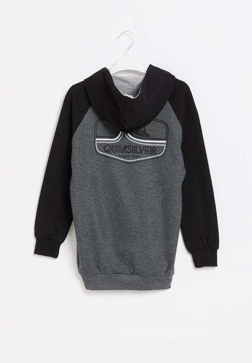 Quiksilver - Highway vagabond hood youth - black & grey 