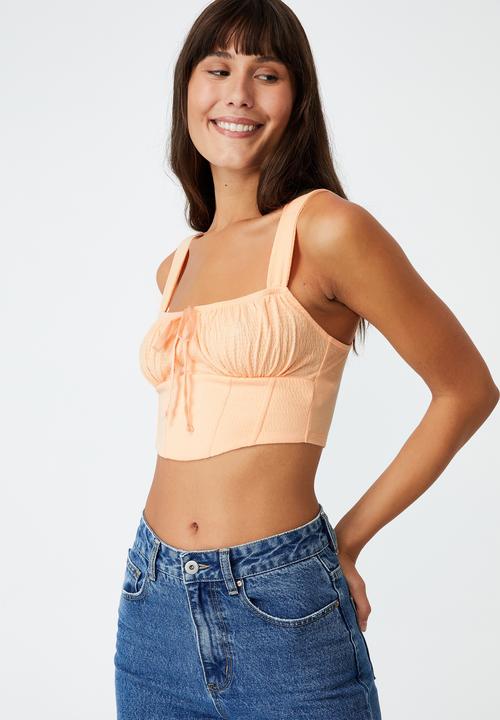 Cotton On - Floyd corset cami - brushed peach