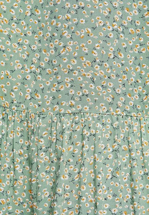 MILLA - Tie detail collar mini dress - light green