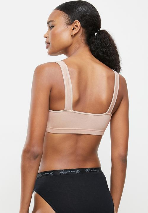 Jockey - 3 pack cotton stretch crop top - multi 