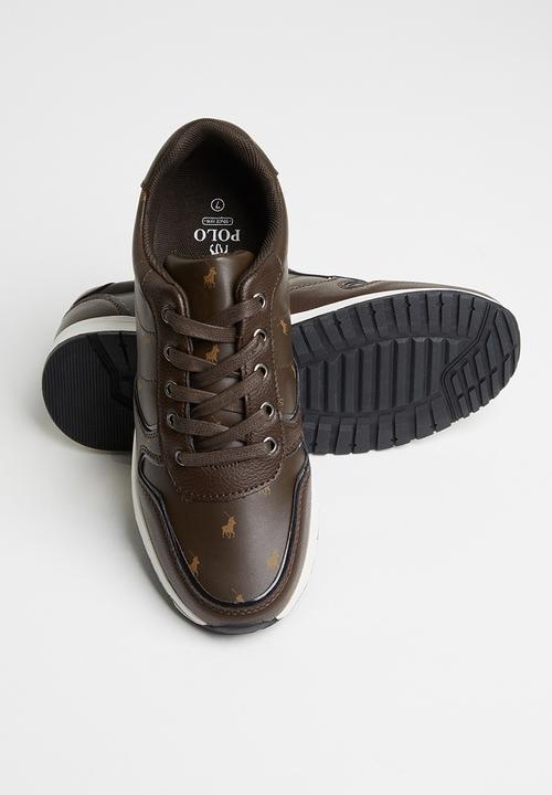 POLO - Everly monogram sneaker - brown