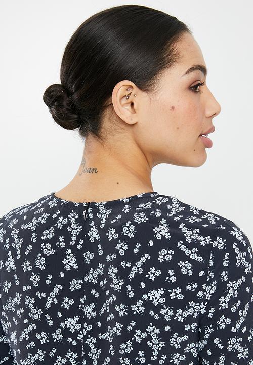 Glamorous - Long sleeve dress - black flower