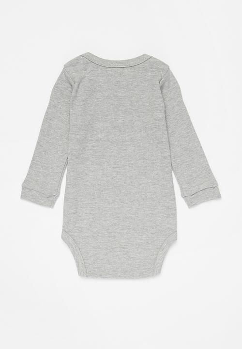 UP Baby - Baby boys long sleeve babygrow - grey