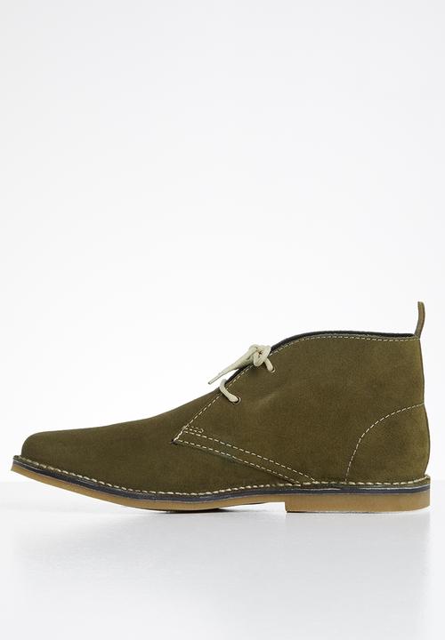 Grasshoppers - Lewis buck suede - olive