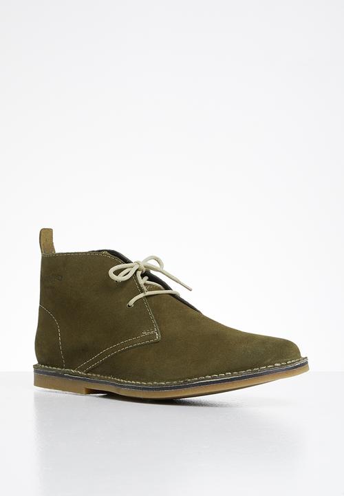 Grasshoppers - Lewis buck suede - olive