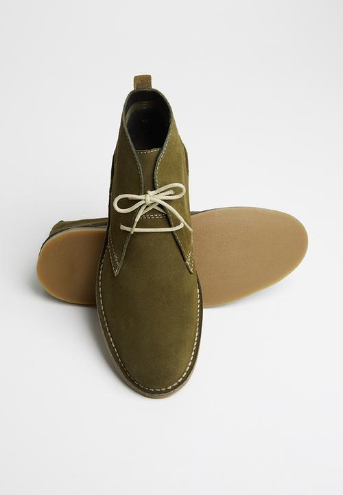 Grasshoppers - Lewis buck suede - olive