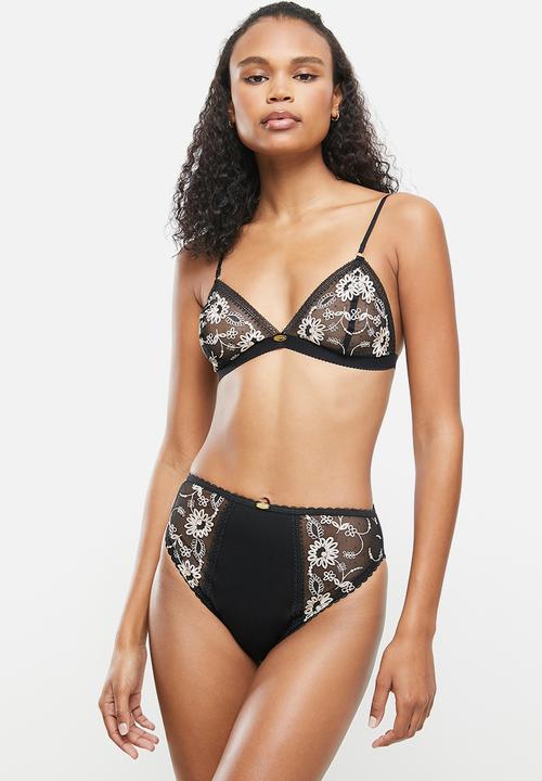 Nette Rose - Bayleigh high waist knicker - black