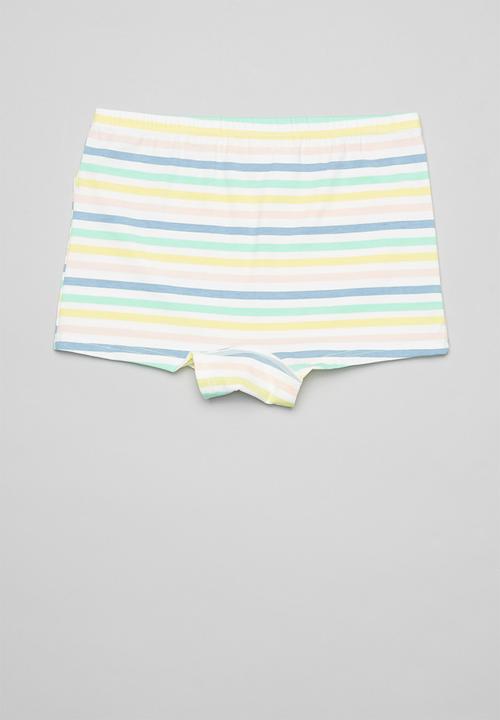 Pop Candy - Girls stripe & unicorn 3 pack briefs - mint