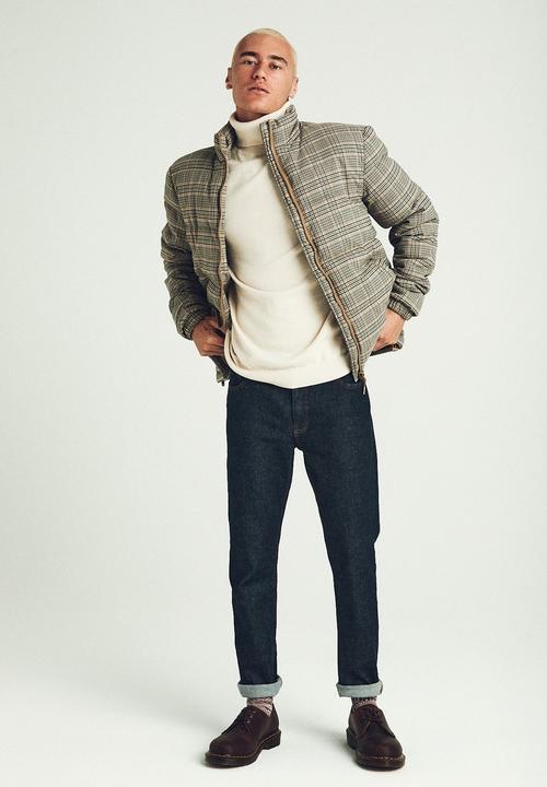 Cotton On - Check puffer jacket - neutral