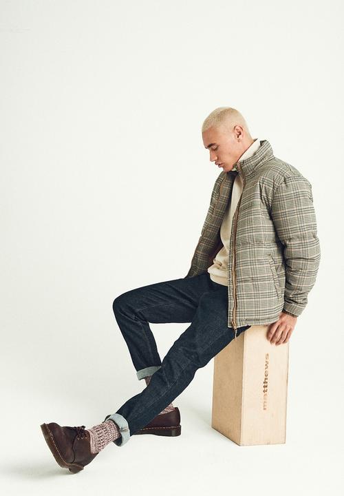 Cotton On - Check puffer jacket - neutral