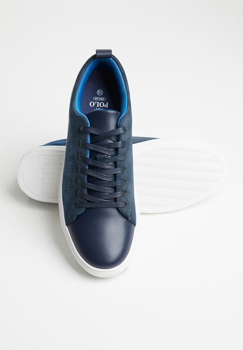 POLO - Hank tonal contrast sneaker - navy