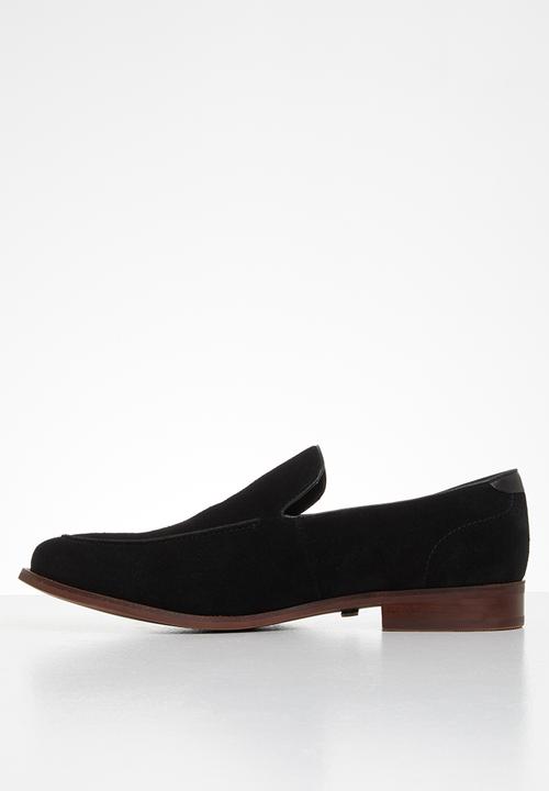 POLO - Fred suede minimalist loafer - black
