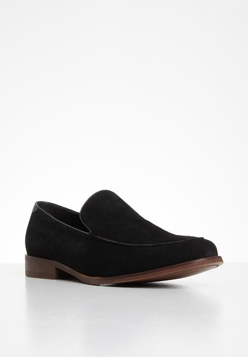 POLO - Fred suede minimalist loafer - black