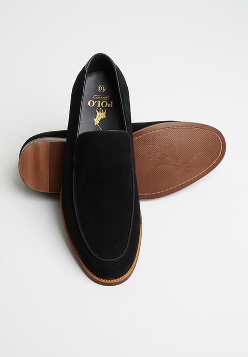 POLO - Fred suede minimalist loafer - black