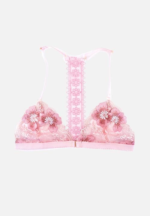 Nette Rose - Rosie décor back bralette - pink