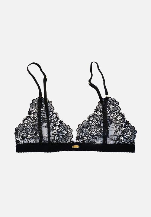 Nette Rose - Pepper triangle bra - black