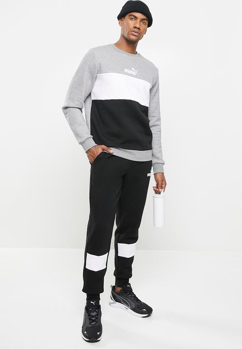 PUMA - Ess+ colorblock pants fl cl - black