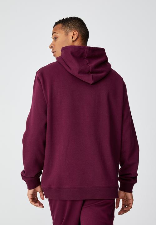 Cotton On - Essential fleece pullover - burgundy
