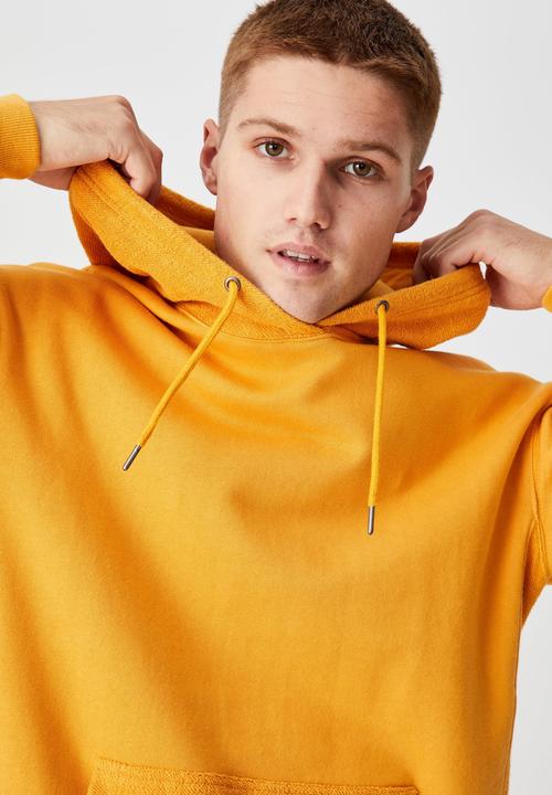 Cotton On - Panelled fleece hoodie - yellow