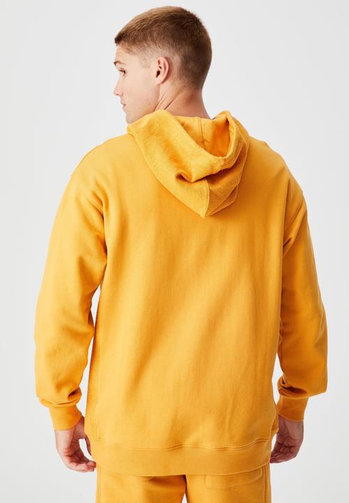 Cotton On - Panelled fleece hoodie - yellow