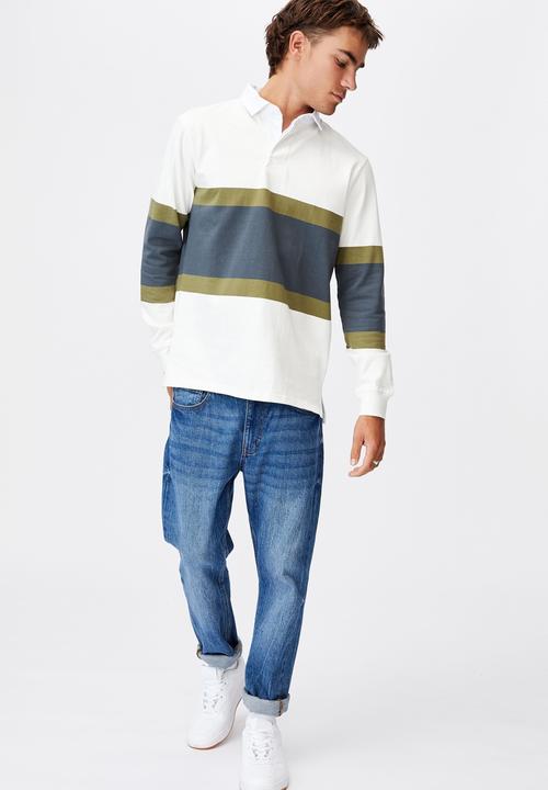 Cotton On - Rugby long sleeve polo - multi