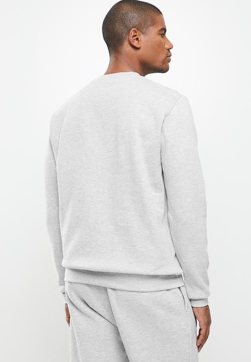 Jonathan D - Regular fit branded crew neck sweater - grey
