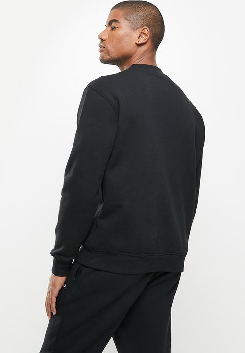 Jonathan D - Oversized fit branded crew neck sweater - black
