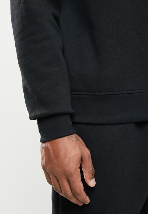 Jonathan D - Oversized fit branded crew neck sweater - black