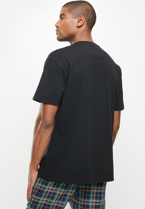 Jonathan D - Oversized branded crew neck T-shirt - black