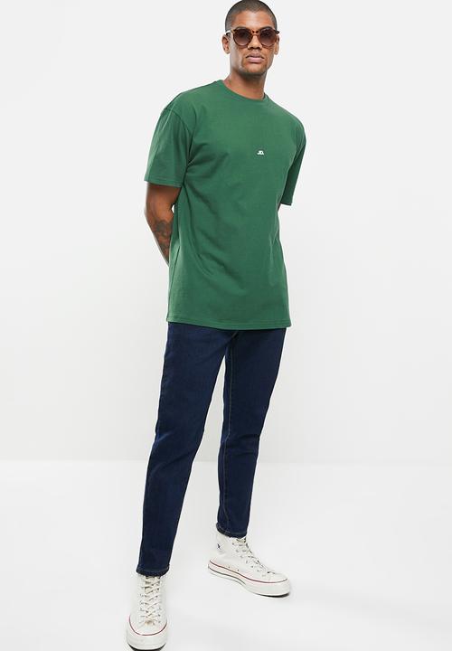 Jonathan D - Oversized branded crew neck T-shirt - green