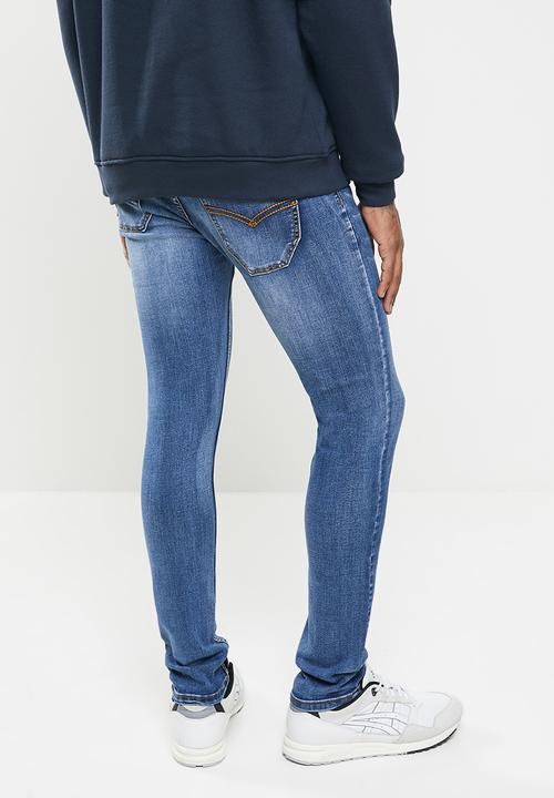 Jonathan D - 5 pocket skinny fit denim jeans - mid blue