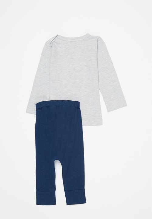 Pop Candy - Top & legging set - grey/navy