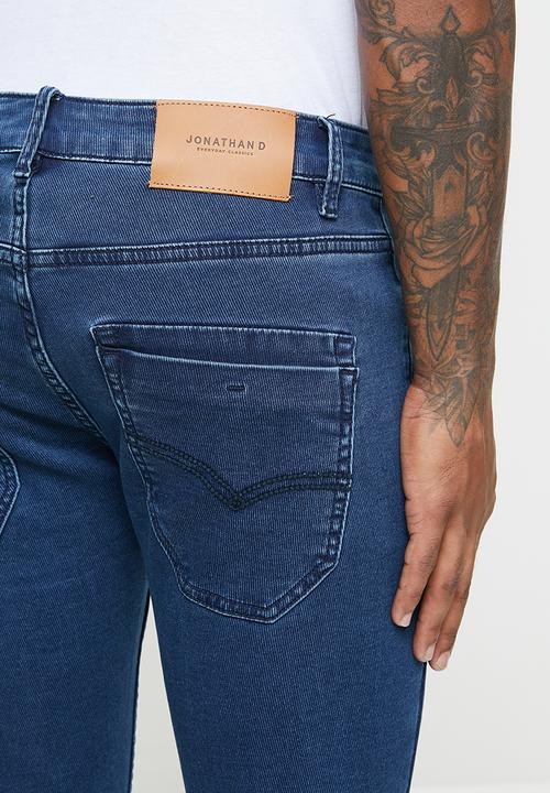 Jonathan D - 5 pocket slim fit denim jeans - blue