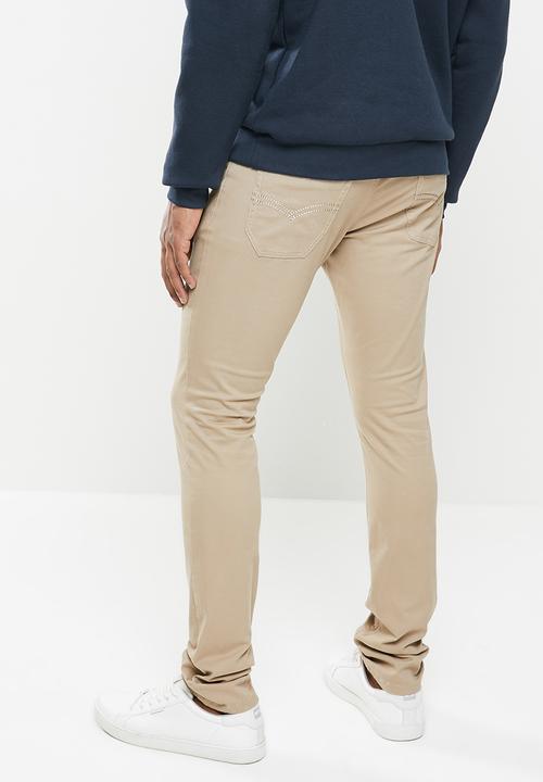 Jonathan D - Five pocket slim fit trouser - khaki