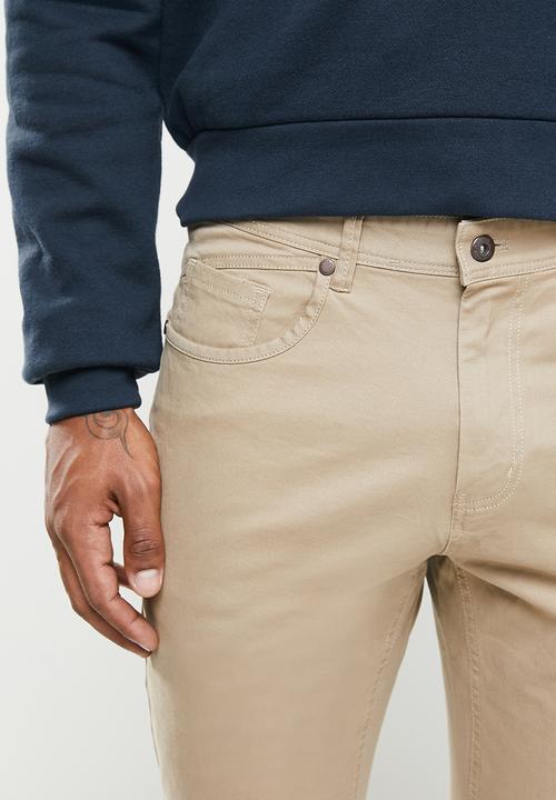 Jonathan D - Five pocket slim fit trouser - khaki