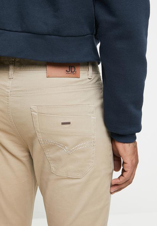 Jonathan D - Five pocket slim fit trouser - khaki