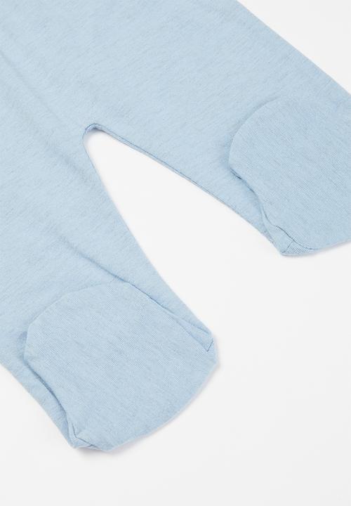 Pop Candy - 3 pack top, pants & bib set - white & baby blue 1