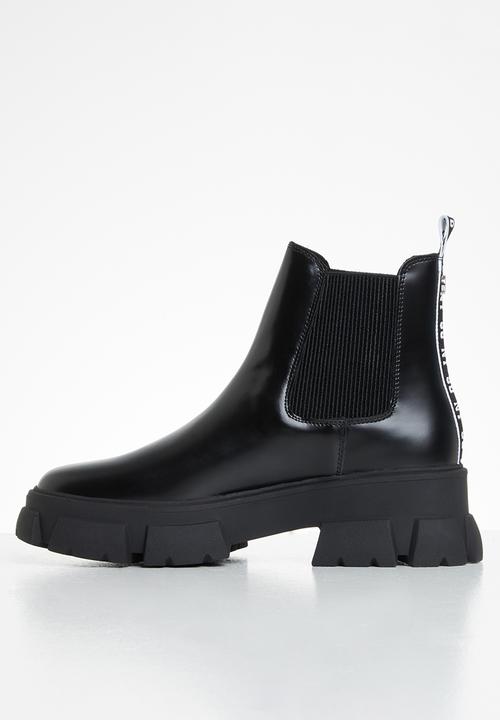 Steve Madden - Tusk leather combat chelsea - black 