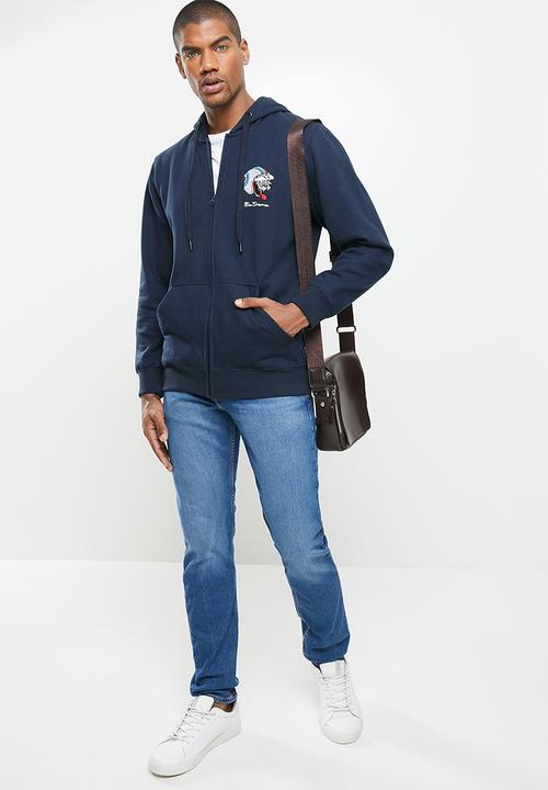 Ben Sherman - Cat zip sweat - navy