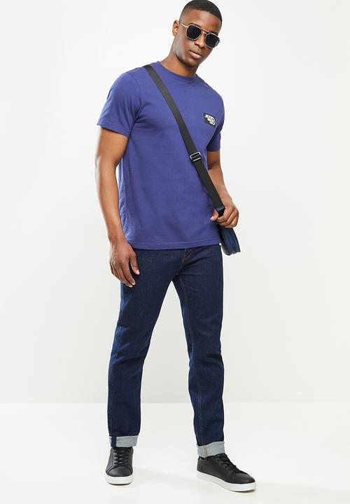 JEEP - Alex short sleeve ess logo tee - blue