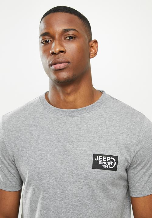 JEEP - Alex short sleeve ess logo tee - grey