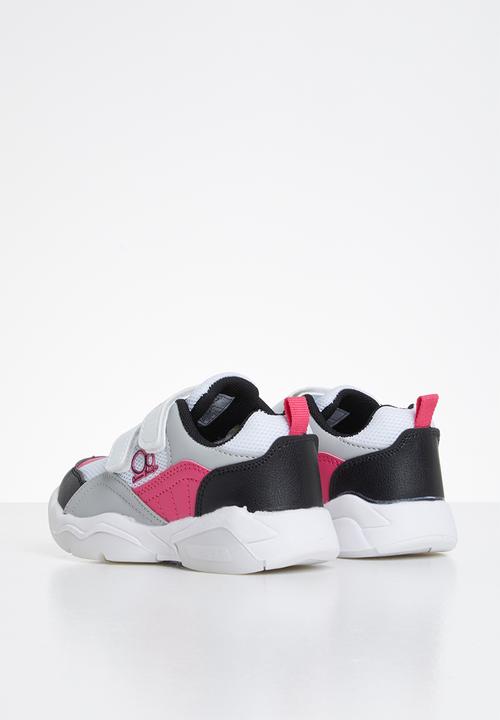 Pop Candy - Strap-on trainers - white & fuschia