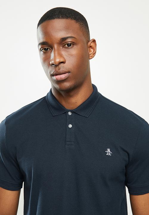 Original Penguin - Raised rib polo - dark sapphire