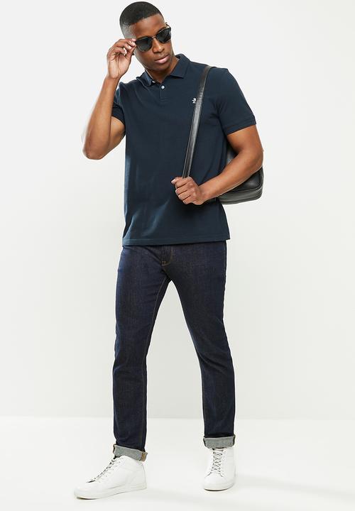 Original Penguin - Raised rib polo - dark sapphire