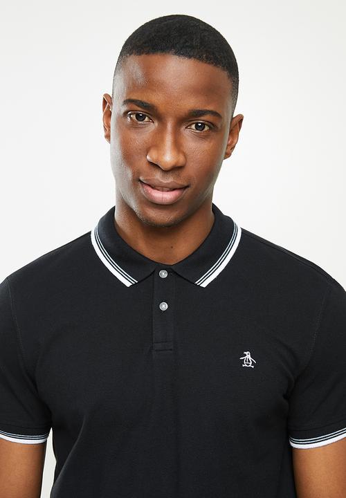 Original Penguin - Tipped polo - true black